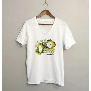 Vintage White Laugh Garden Birmingham AL Alabama Comedy Club T Shirt Sz Medium